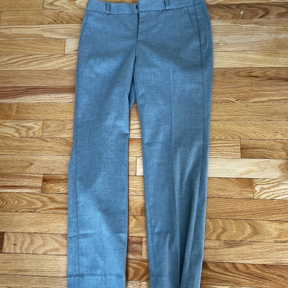 Banana Republic Gray Dress Pants with Flat Front and Straight Leg